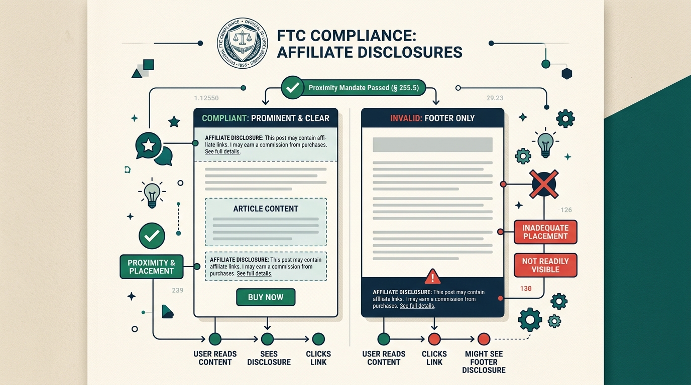 FTC Affiliate Disclosure Guidelines and Proximity Mandates